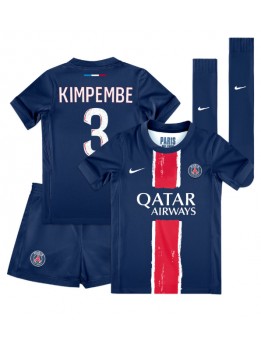 Billige Paris Saint-Germain Presnel Kimpembe #3 Hjemmedraktsett Barn 2024-25 Kortermet (+ Korte bukser)